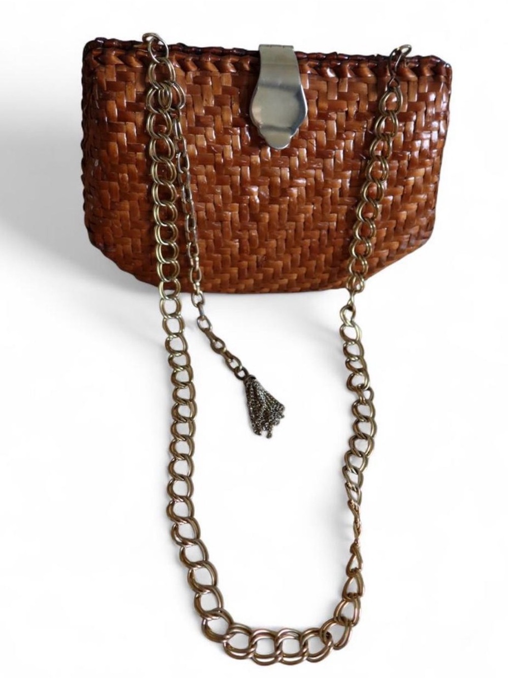Vintage Rodo Italy Woven Wicker Clutch - Picture 4 of 5